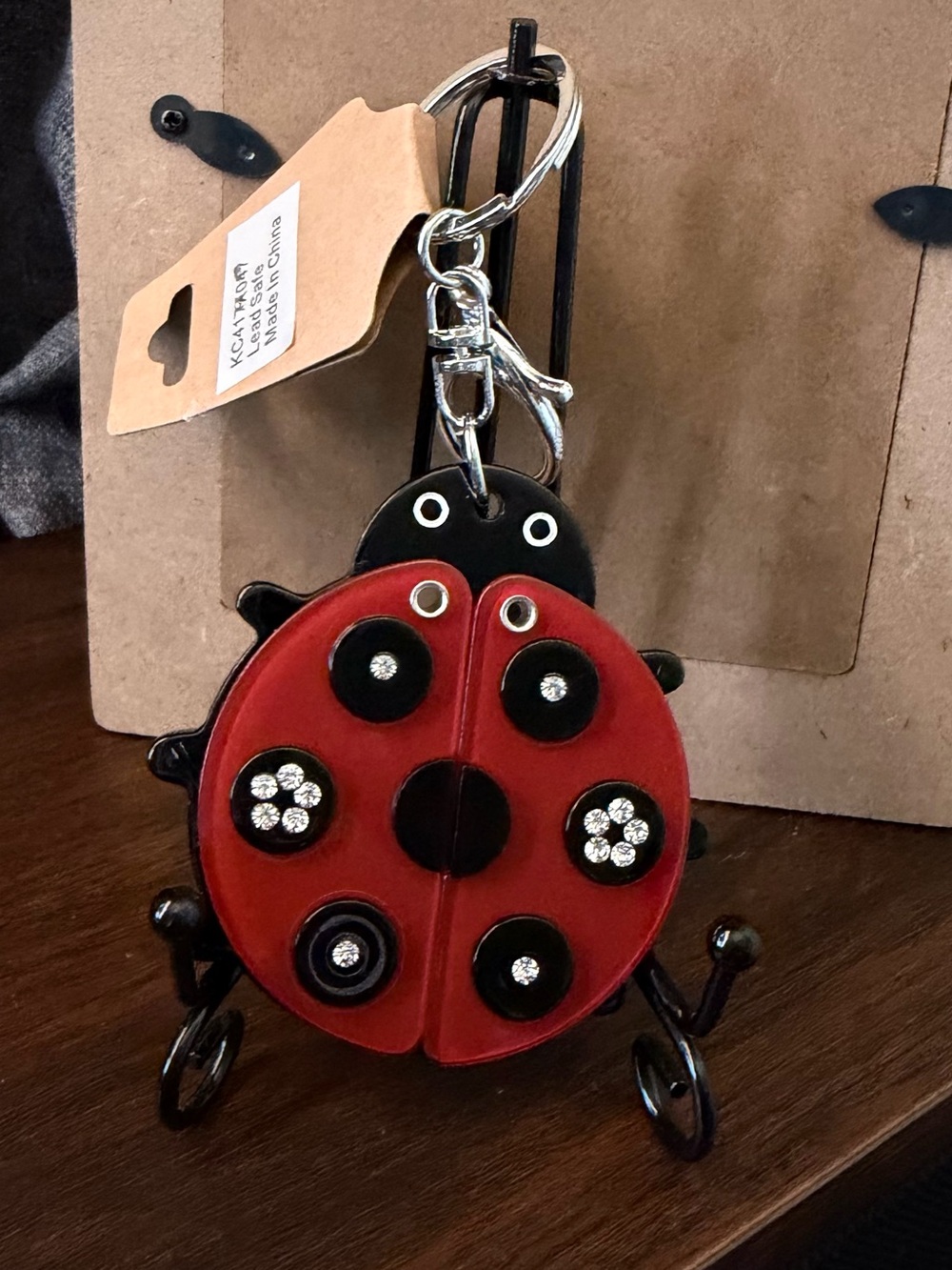 Ladybug Keychain Accessory - Red